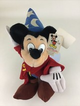 Mickey Mouse Sorcerer 12&quot; Plush Stuffed Toy Fantasia Vintage With Tags D... - £22.66 GBP