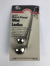 Cooks Tools Set Of 2 Nickel Plated Mini Ladle Ladles Made In Taiwan * Fr... - $9.99