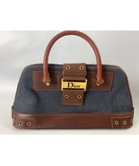 Christian Dior Street Chic Uptown Denim &amp; Leather Top Handle Bag Purse - €772,52 EUR