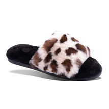 Amanda Blue Leopard Slide Slippers (Small 6-7) - £21.32 GBP