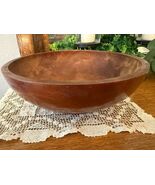 Vintage 1960s Haitian Hand Carved Wood Bowl 11.5&quot; Rustic Primitive Decor... - $38.80