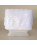 1950s Indiana Glass Milk Glass Vase Planter Colony Harvest Grape Mid Cen... - $27.41 CAD