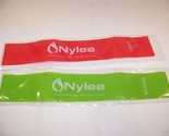 NYLEA FITNESS BANDS LIGHT RED, MEDIUM GREEN NEW - $8.08