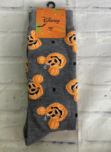 Disney Mickey Mouse Pumpkin Head Halloween Crew Socks 1 Pair Shoe Size 8-12 NEW - £6.64 GBP