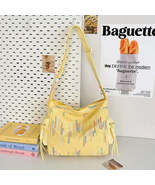 Contrast Texture Shoulder Bag - $30.14