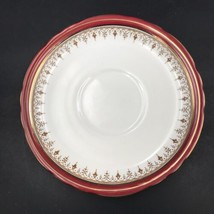 Aynsley Durham Maroon Bone China Saucer for Cup 5.5&quot; Diameter -- Scalloped - £6.46 GBP