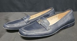 Ferragamo Women’s Navy Blue Leather Loafers Flats Size 5 B US  - $44.95