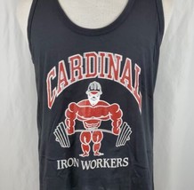 Vintage Screen Stars Cardinal Iron Workers Tank Top Tee Large 50/50 Deadstock - £21.92 GBP