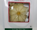 The Trimmerry 9.5&quot; Gold Mesh &amp; Pearl Lighted Tree Topper Holiday Christm... - $19.79