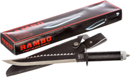 Sylvester Stallone Rambo First Blood Part 2 Knife With Sheath Damaged Read - $59.38