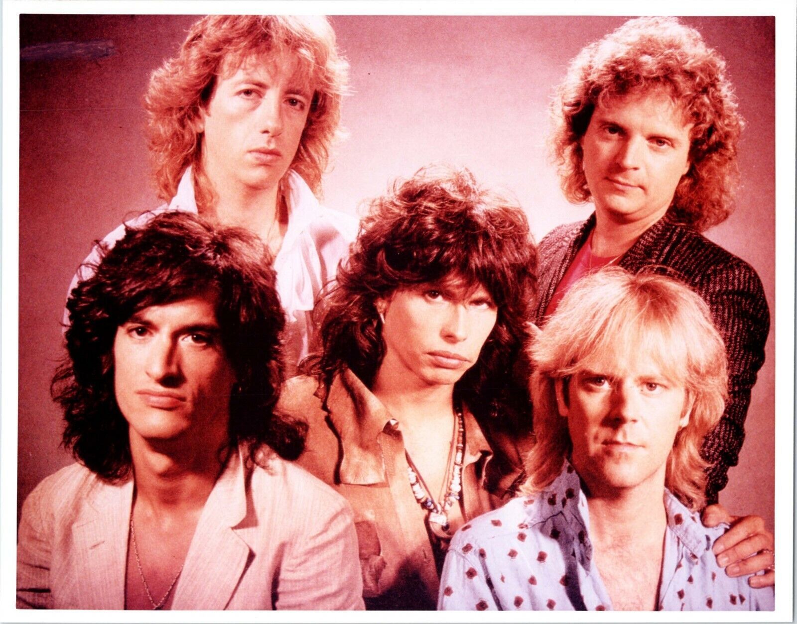 Primary image for Aerosmith vintage 8x10 photo 1980's portrait Steve Tyler and group studio pose