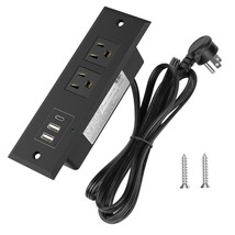 Recessed Power Strip With Usb Port, Desk Outlet With 2 Usb-A And 1 Usb-C... - £42.66 GBP