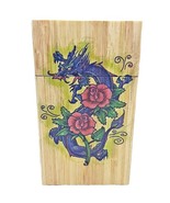 Fujima Tattoo Dragon Wood Wrapped Push To Open 100s Size Cigarette Case - £7.06 GBP