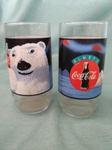 Vintage Coke Glasses Polar Bear  Always Cool 16oz. Set of 2 - £11.02 GBP