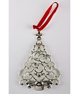 *Lenox Sparkle and Scroll Clear-Crystal Silverplate TREE Ornament 851309 - $7.83 CAD