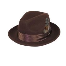 Men Bruno Capelo Hat Australian Wool soft Crushable Fedora Giovani Un101 Brown image 2