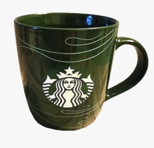 STARBUCKS Mermaid Logo Green Swirl Design Ceramic Coffee Mug 12oz 2020 - $16.82