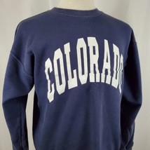 Vintage Colorado Crew Neck Sweatshirt Adult Large Navy Blue Cotton Poly ... - $21.99