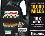 Castrol Edge 0W-20 Advanced Full Synthetic Motor Oil, 5 Quarts - $46.25