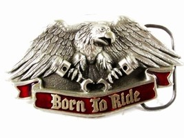 Born To Ride Aquila Cintura Fibbia Da Ottimo American Fibbia Co 32216 - £39.79 GBP