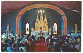 Vtg Postcard-Interior of St. Mary&#39;s Crurch-Aspen CO-Sunday Service-Chrome-CO4 - £6.04 GBP