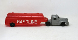 Vintage Plastic Gasoline Tractor Trailer Semi Truck 10 Inches Long - £14.90 GBP
