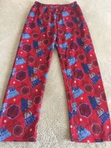 Cambridge Classics Boys Red Blue Basketball Fleece Long Pajama Pants 7 - $5.88