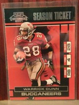 2001 Playoff Contenders Warrick Dunn #92  Tampa Bay Buccaneers - $0.99