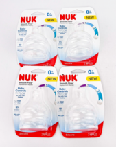 Nuk Smooth Flow Anti Colic Silicone Size 1 Nipples 0 months+ 2 pk Lot Of 4 - $31.88