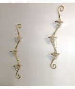 Gold Metal Wall Sconce Trio Votive Tealight Candle Holder Set of 2 for 6... - $39.95