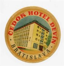 Cedok Hotel Luggage Label Bratislava Slovakia - $11.88