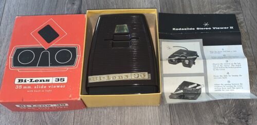 Vintage Bi-Lens Bakelite 35mm Slide Viewer for Parts Untested - $13.88