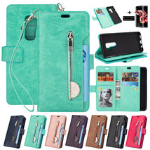 For Samsung S10 5G/E/S9+/Note 9 Flip Leather Wallet Stand Card Case Cover+Film - £36.57 GBP