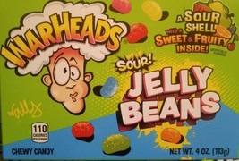 Warheads Sour Jelly Beans 10 boxes (40 oz.) - 4 oz. each x 10 - £30.48 GBP
