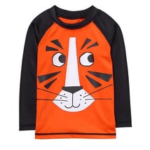 NWT Gymboree Getaway Shop Tiger Orange Boys Long Sleeve Rash Guard Swim ... - $6.49