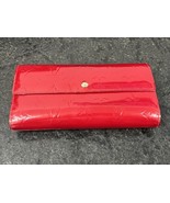 Louis Vuitton Portefeuille Sarah Vernis Wallet Red Patent Leather Authentic - €254,44 EUR