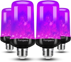 Hompavo 【Upgraded LED Flame Light Bulbs, Purple Flickering Light Bulbs with - $50.47