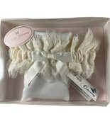 Wedding Ivory Garter with 3oz Stainless Steel Flask Pouch Satin Lace Bow... - £31.79 GBP