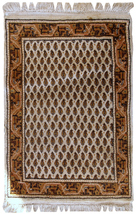 Handmade vintage Indo-Seraband rug 1.9&#39; X 2.9&#39; ( 60cm x 90cm) 1980 - £239.80 GBP