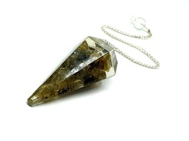 Labradorite Pendulum Dowser Orgone Gemstone Crystal EMF Protection Dowsi... - $7.83