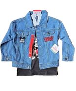 DISNEY ~ MICKEY MOUSE ~ Two (2) Piece Set ~ Denim Jacket ~ Black Tee ~ S... - $40.00