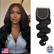 5x5 HD Lace Closure Body Wave Transparent HD Lace Closure Human Hair 12A... - $55.85