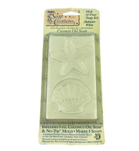 Delta Soap Creations Melt &amp; Pour Alabaster White Coconut Oil Soap Star Seashell - £9.41 GBP