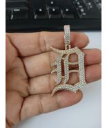 Moissanite Initial Pendant: Iced Out 925 Silver Letter Jewelry - $159.00
