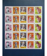 VINTAGE 1940 &quot;ORPHANS OF THE STORM&quot; CINDERELLA STAMPS - COMPLETE SHEET O... - £7.03 GBP