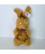 Bunny Brown Rabbit Easter Rainbow Bow Tie 15&quot; Plush Stuffed Animal - $21.77