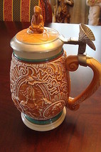 Avon &quot;Tribute to the Wild West&quot; stein, with pewter lid, 9 1/2&quot; ORIGINAL - £35.20 GBP