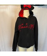 Disney Parks Authentic Minnie Mouse Full Zip Hoodie with Ears/Bow on Hoo... - $387.99 MXN