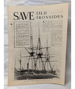 1920&#39;S MOTOR BOATING SAVE OLD IRONSIDES BOAT BOOK PAGE ANTIQUE REFERENCE... - $21.92 CAD