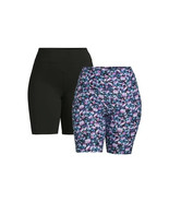 Terra &amp; Sky Women&#39;s Plus Bike Shorts 2 Pack Size 3X (24W-26W) Black &amp; Fl... - €18,79 EUR